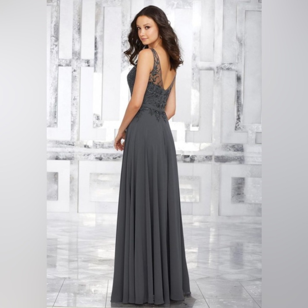 Morilee Madeline Gardner Bridesmaid Dress Style 21544 Navy Size 18 NWT - Picture 2 of 8
